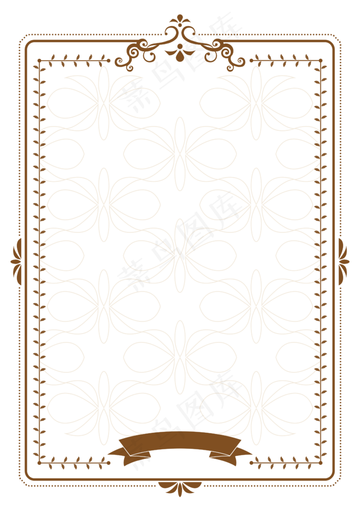 欧式复古花证书边框