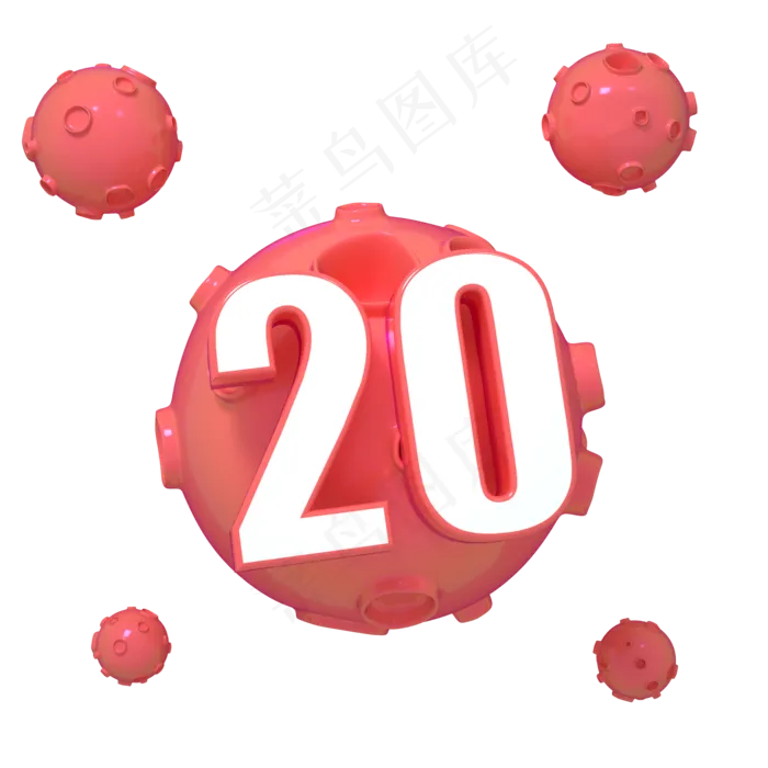 c4d红色星球电商首页优惠券装(2000*2000px 300 dpi )