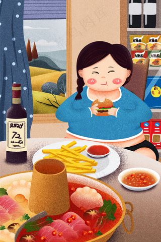 零食主题餐桌吃饭吃零食桌面配图