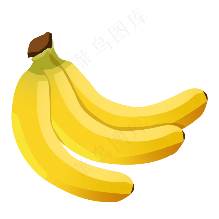 扁平风平面香蕉素材元素(2000X2000(DPI:300))psd模版下载