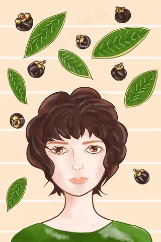 夏日清新山竹少女