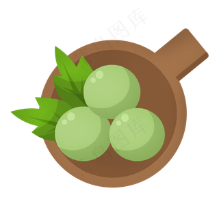 清明节食物的插画