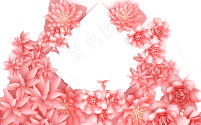 红色花卉(3200X2000(DPI:72))psd模版下载