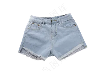 小清新牛仔女式短裤,免抠元素