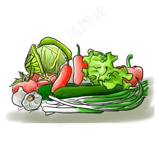 3d图标水果素描精美清新蔬菜