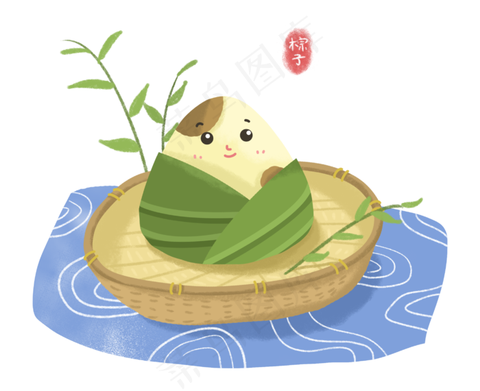 端午节粽子节快乐粽子拟人(2894X2362(DPI:300))psd模版下载