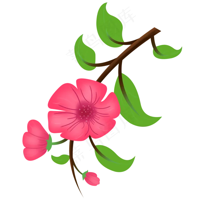 春天春分植物花朵,免抠元素