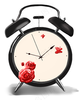 手绘闹钟装饰素材