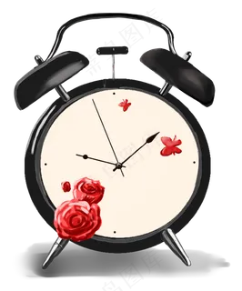 手绘闹钟装饰素材