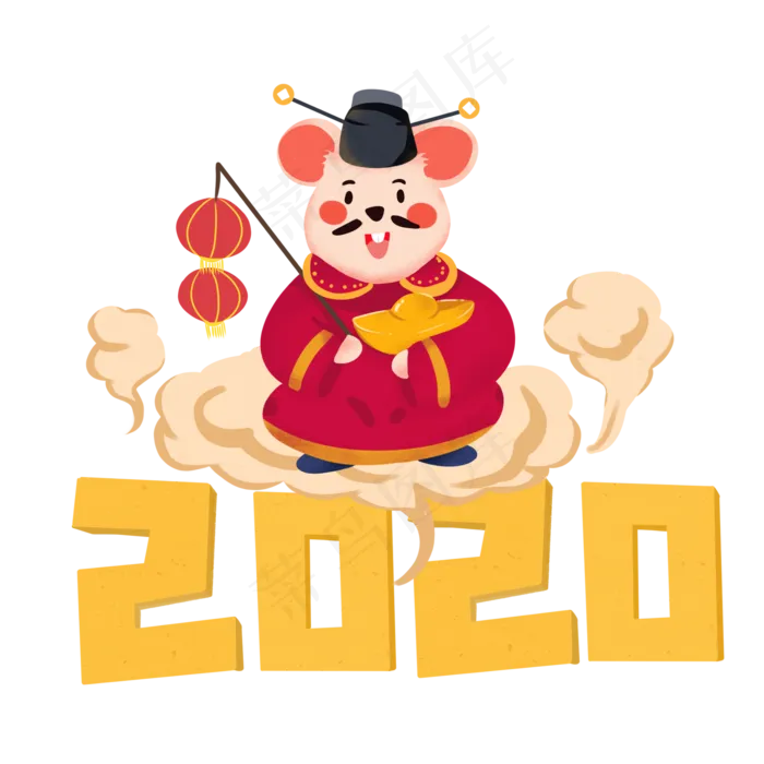 2020鼠年形象,免抠元素(2000X2000(DPI:300))psd模版下载