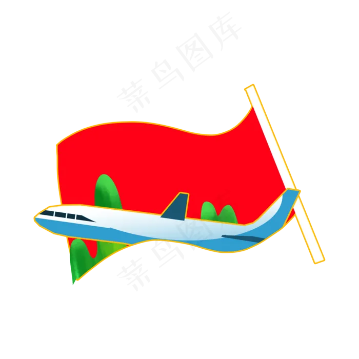 飞机青山红旗建军(2000X2000(DPI:300))psd模版下载
