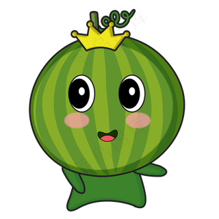 卡通西瓜王子素材