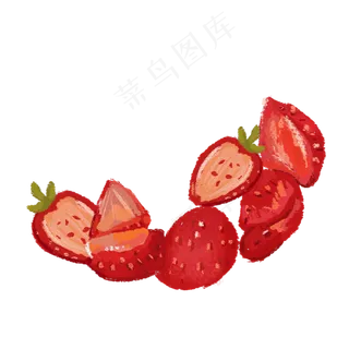 草莓卡通png素材