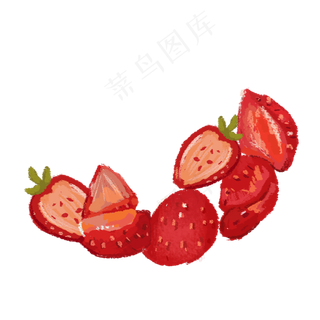 草莓卡通png素材