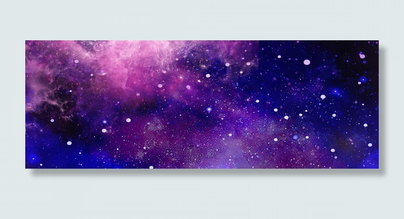 七夕星空紫色梦幻背景banner背景图片素材