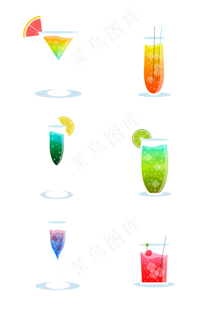 夏至夏天夏季饮品免扣图标素材(2000X2000(DPI:300))ai矢量模版下载