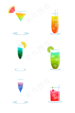夏至夏天夏季饮品免扣图标素材