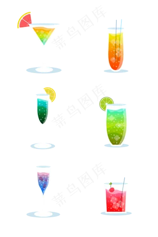 夏至夏天夏季饮品免扣图标素材