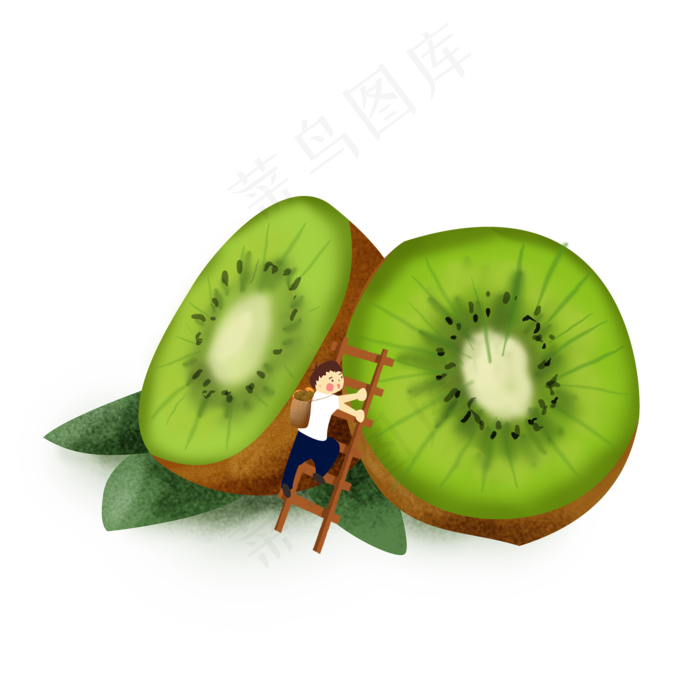 爬*摘奇异果小男孩