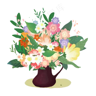 花瓶花朵五光十色