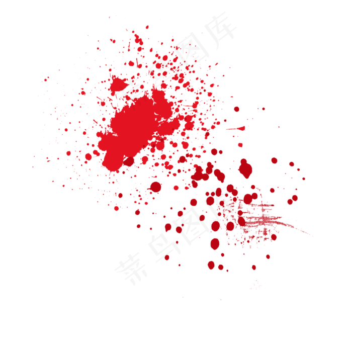 红色血迹效果元素(2000X2000(DPI:300))psd模版下载