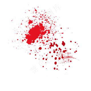红色血迹效果元素