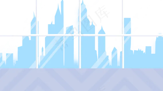 处暑清凉夏季窗户窗外高楼大厦手