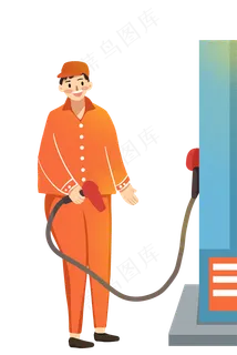 五一劳动节致敬劳动者加油站工作