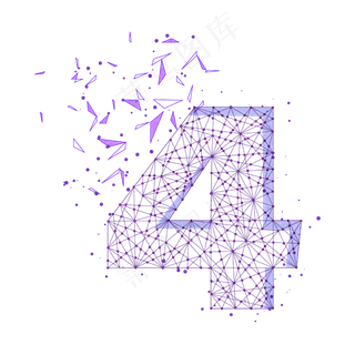 数字4几何创意