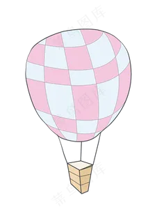 气球热气球卡通小清新扁平风