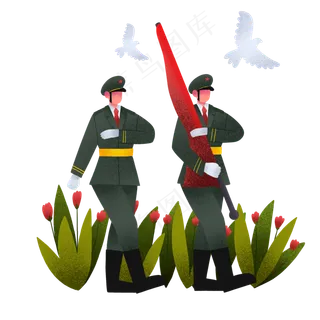 拿这红旗走路军人