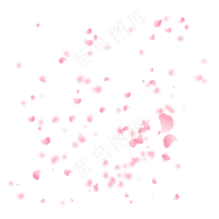 漂浮粉色玫瑰花瓣