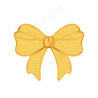 黄色方块蝴蝶结免费下载