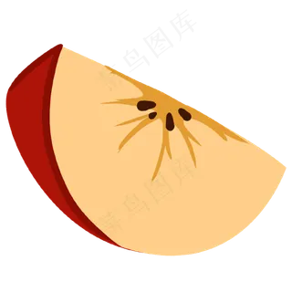 半个卡通苹果