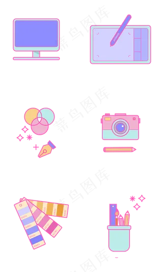 卡通可爱的设计图标矢量图片,免抠元素