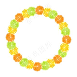 圆形水果边框11