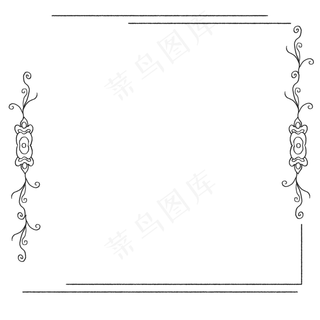 古风水墨中国风花纹边框