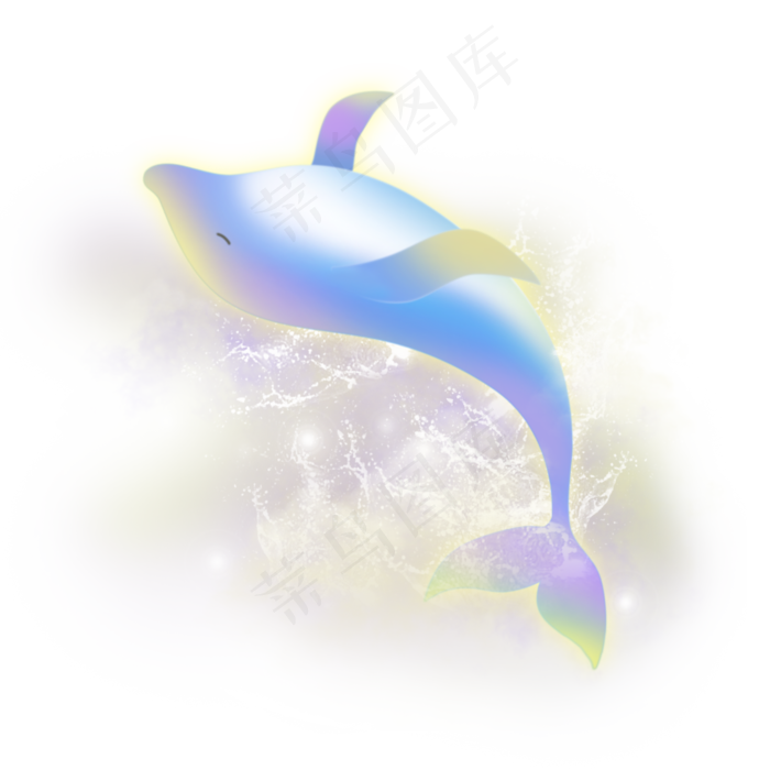 梦境梦幻海豚,免抠元素