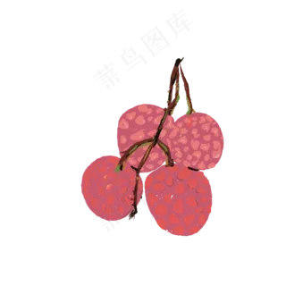 四颗荔枝插图免抠