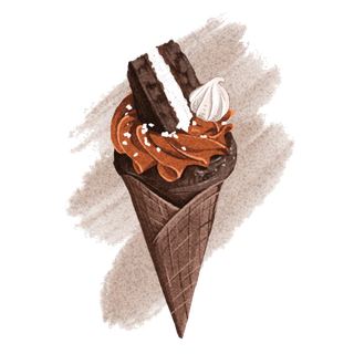 仿真写实类冷饮水彩