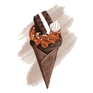 仿真写实类冷饮水彩