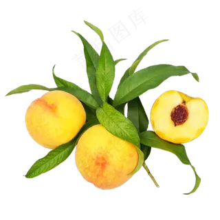 新鲜黄桃食物