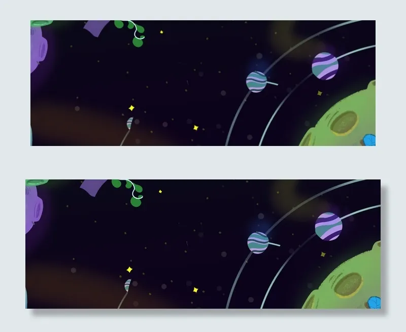 彩色创意科技星球元素(1920*700px 	       )psd模版下载