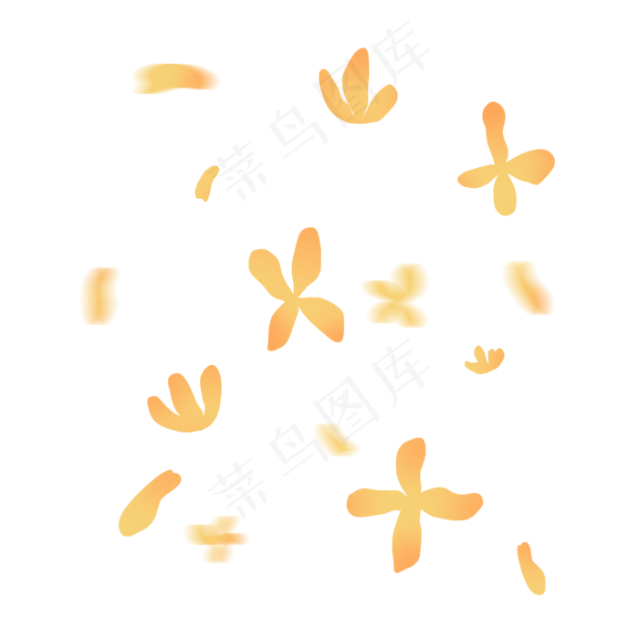 橙黄色鲜艳秋天桂花花瓣