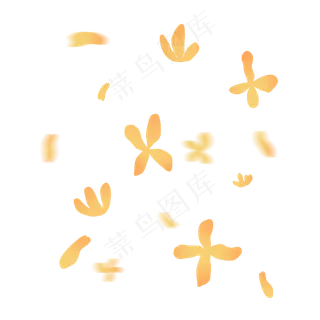 橙黄色鲜艳秋天桂花花瓣