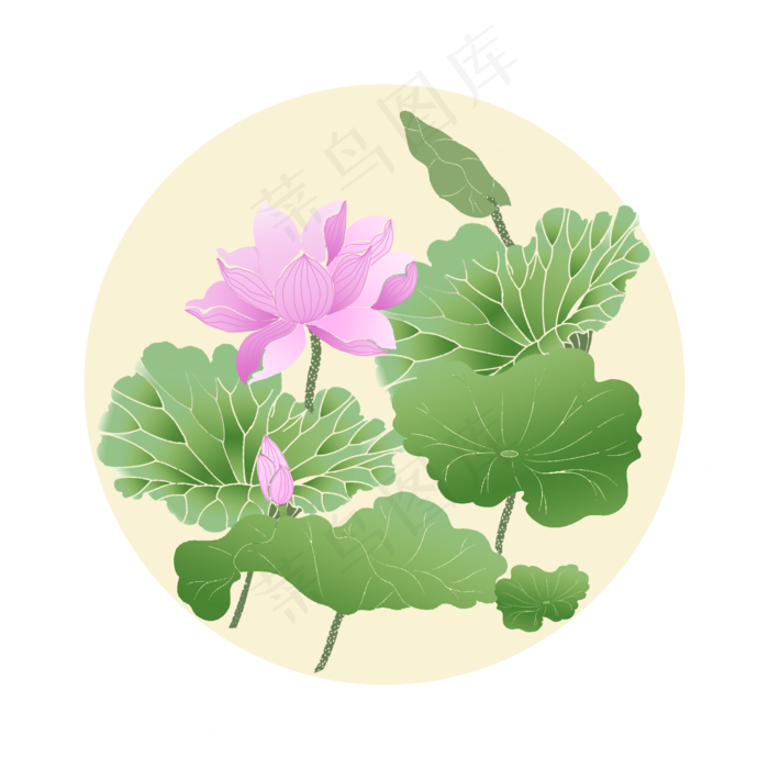 荷花花荷花元素(2000X2000(DPI:300))psd模版下载