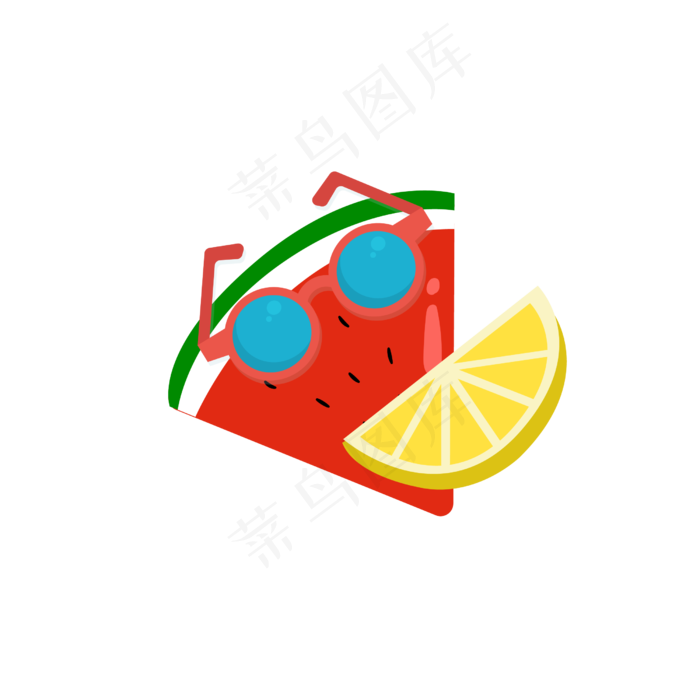 夏日水果卡通装饰图案