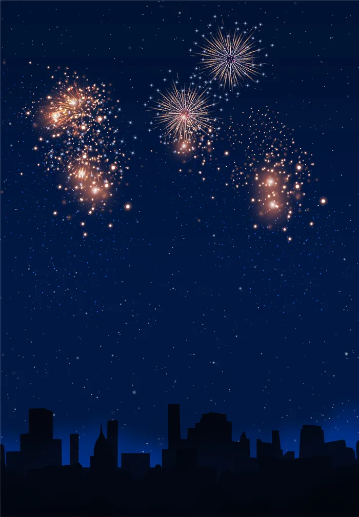 巅峰之夜炫丽烟花平面素材(2127*3064px 	      )ai矢量模版下载