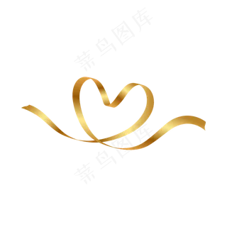 矢量飞舞的心形丝带,免抠元素