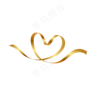 矢量飞舞的心形丝带,免抠元素